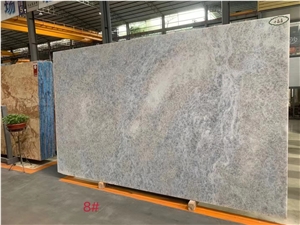 Crystal Quartzite Slabs, Cristallo Ice Quartzite Slabs