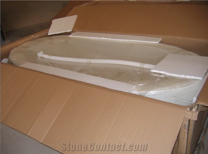 Natural Stone Red Sandstone Bathtub