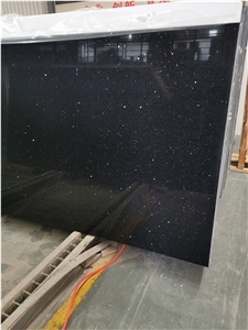 Crystal Black Dots Quartz  Engineeer Stone  Vanity  Kitchen 