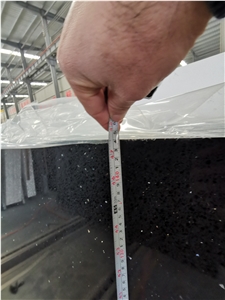 Crystal Black Dots Quartz  Engineeer Stone  Vanity  Kitchen 