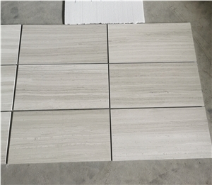 3/8 Inch Honed Wooden White Oak Marble Bathroom Tile