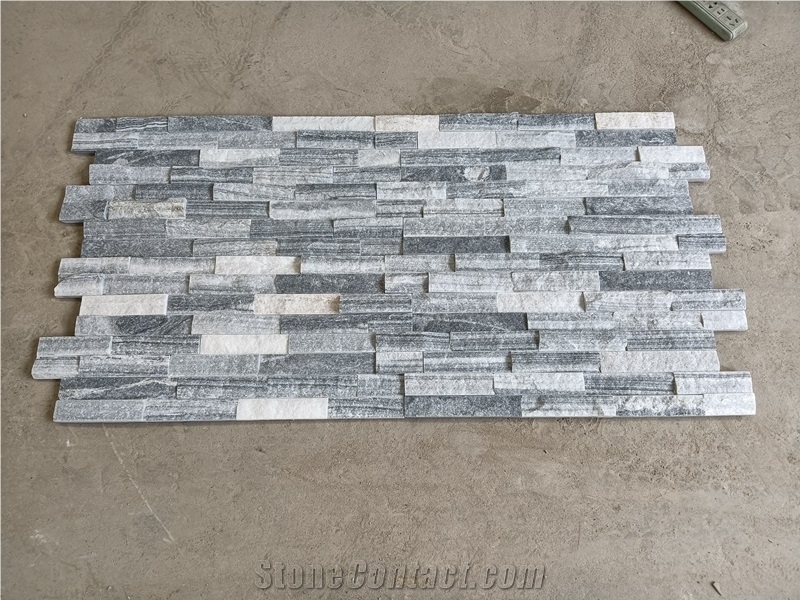 Alaska White Quartz Garder Waterfall Stacked Stone Veneer