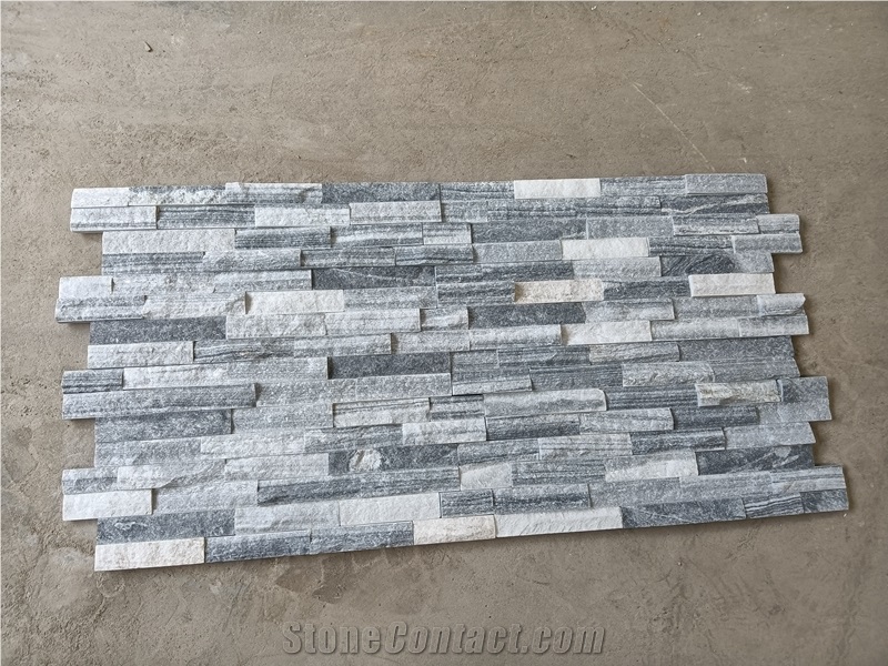 Alaska White Quartz Garder Waterfall Stacked Stone Veneer
