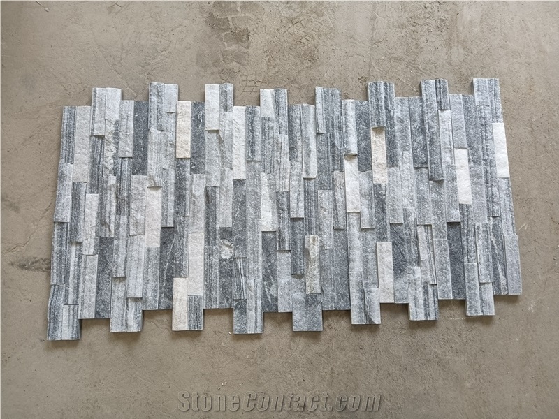 Alaska White Quartz Garder Waterfall Stacked Stone Veneer