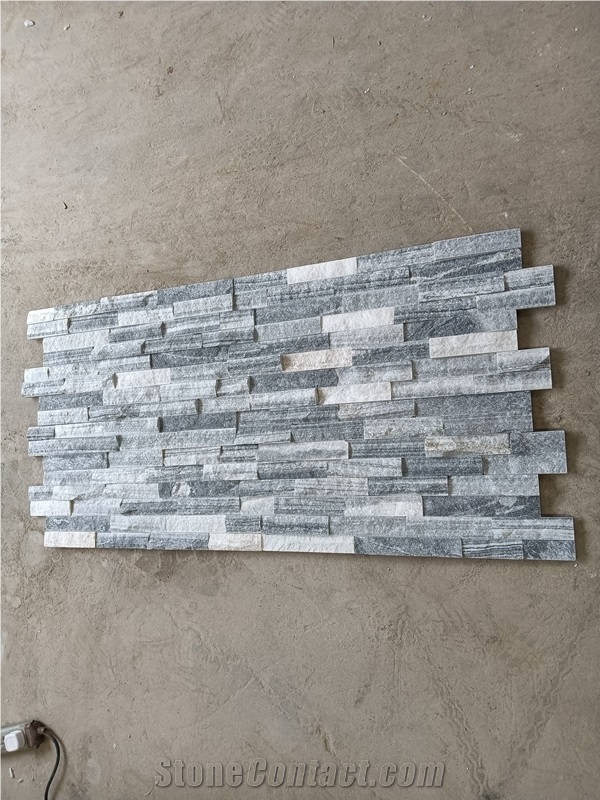 Alaska White Quartz Garder Waterfall Stacked Stone Veneer