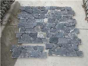 Black Quartzite Cement Back Stone Veneer