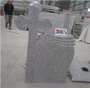 China New G664 Granite Cross Headstone For Romania