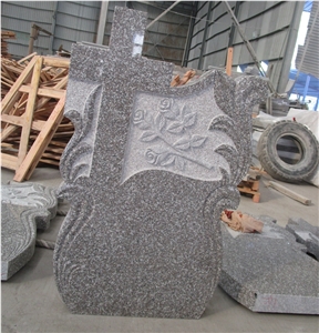 China New G664 Granite Cross Headstone For Romania