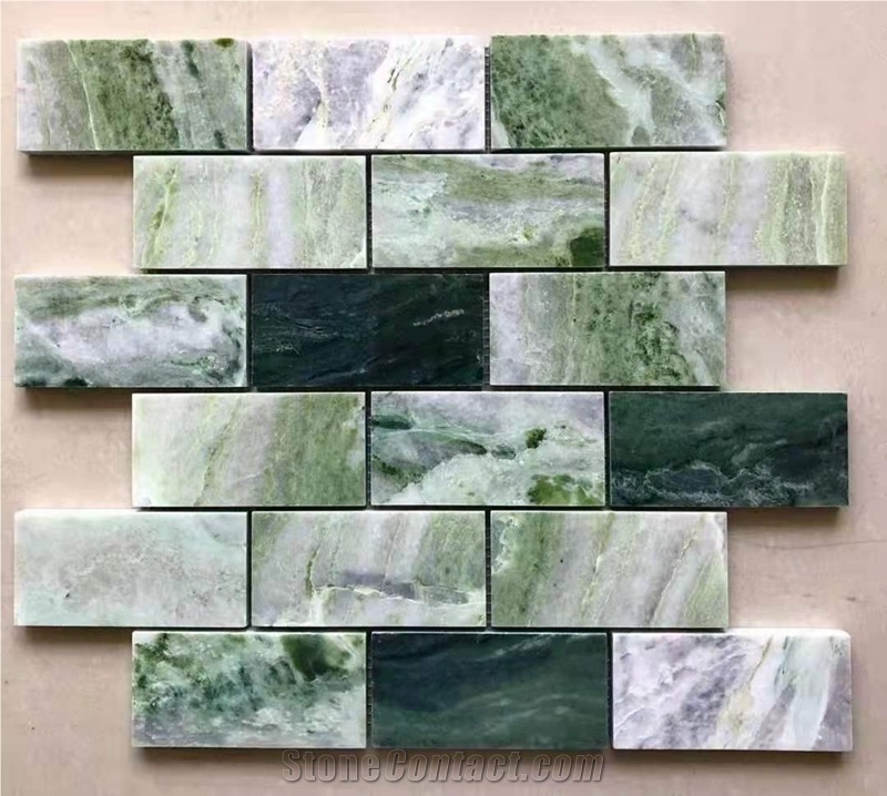 Competitive Price Green Marble Mosaic Tile