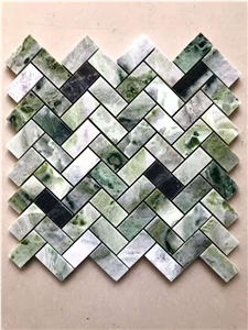 Competitive Price Green Marble Mosaic Tile
