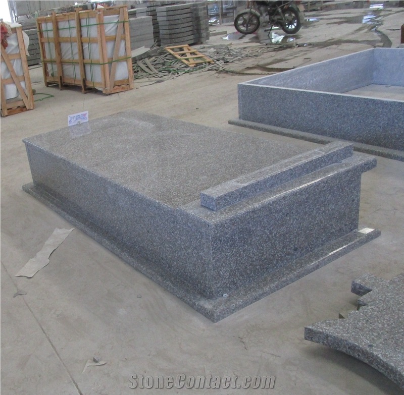 New G664 Granite Single Monument Gravestone Tombstone