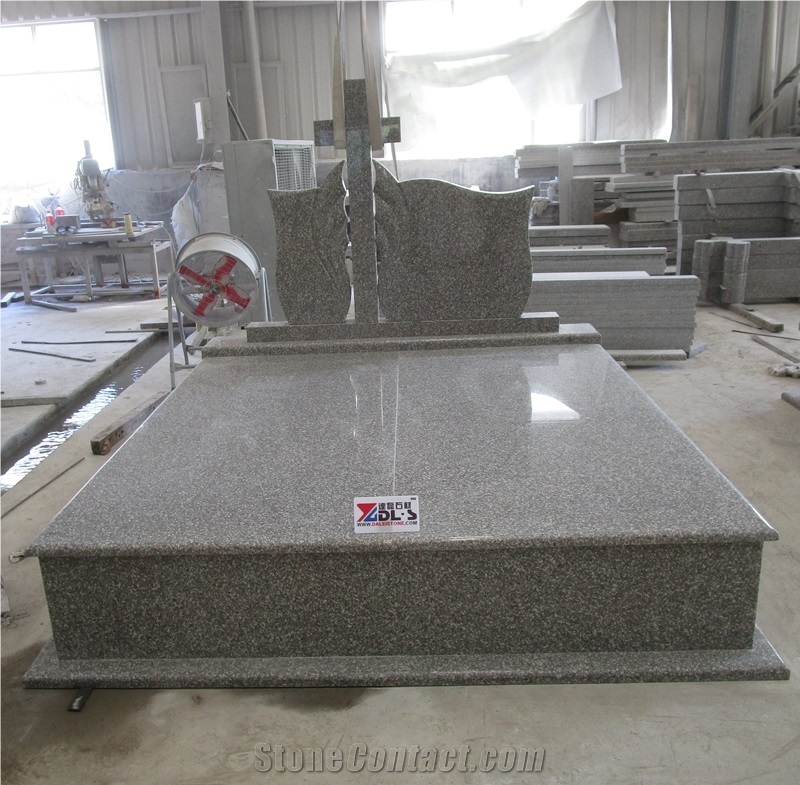 Romania G664 Granite Double Monument Tombstone Gravestone