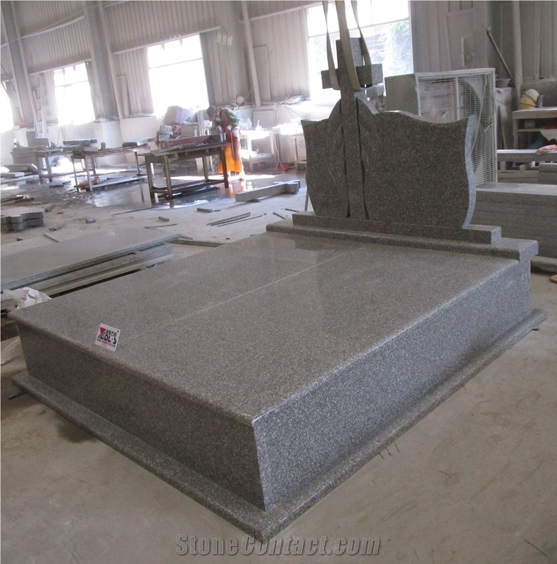 Romania G664 Granite Double Monument Tombstone Gravestone