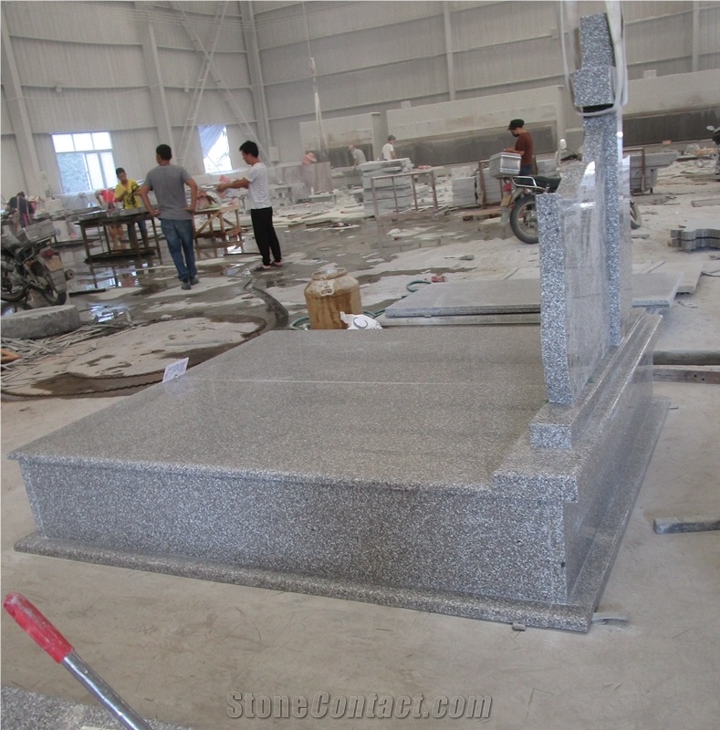 Romania G664 Granite Double Monument Tombstone Gravestone