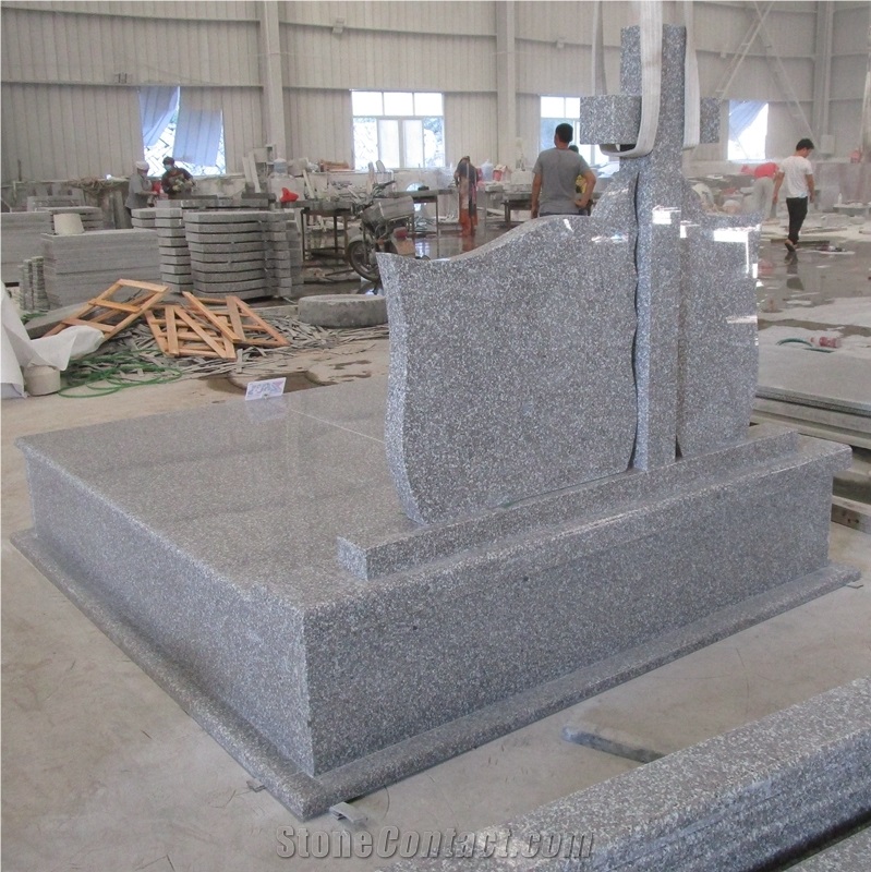 Romania G664 Granite Double Monument Tombstone Gravestone