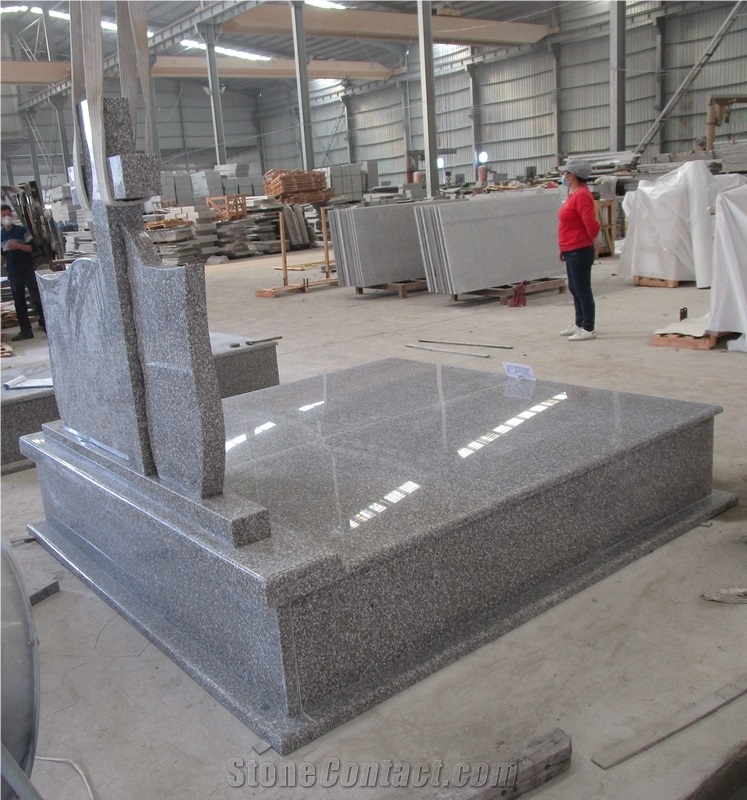 Romania G664 Granite Double Monument Tombstone Gravestone