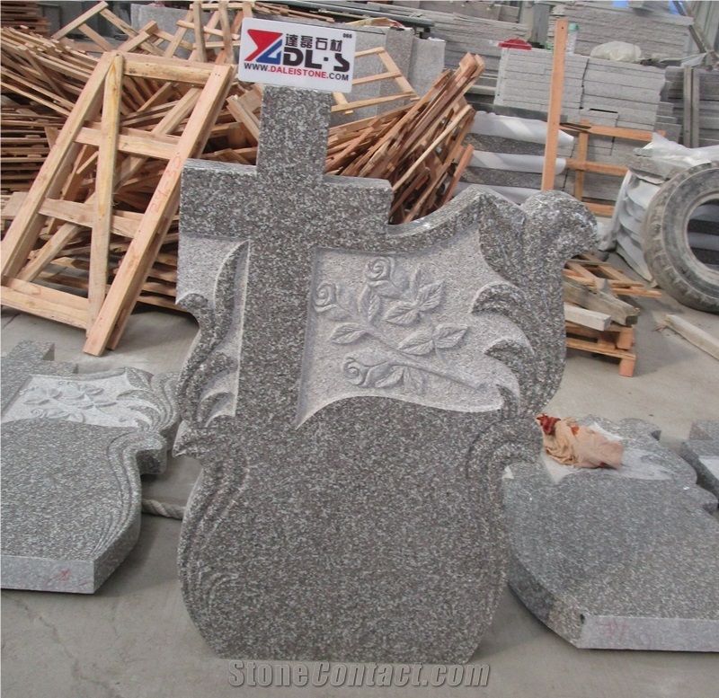 Romania New G664 Granite Cross Headstone