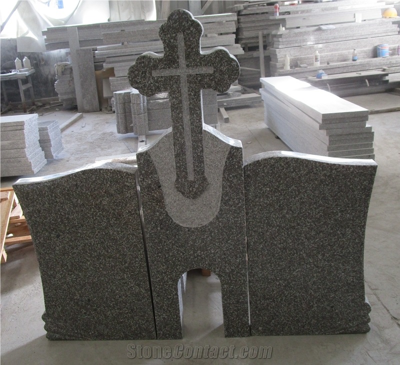 Romania New G664 Granite Cross Headstone