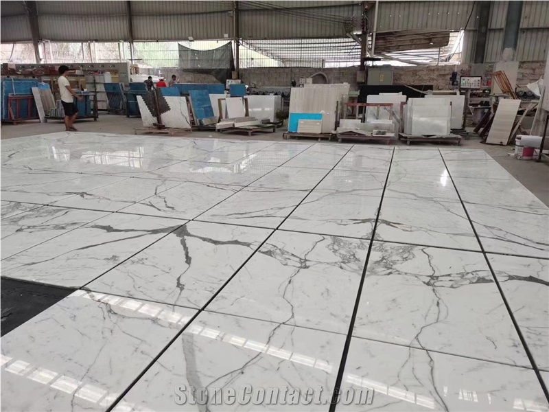 Composite Panels Calacatta Marble Backed With Honeycomb 