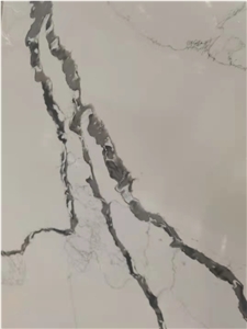 Cuarzo Artificial Calacatta White Quartz With Grey Veins