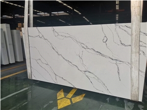 Cuarzo Artificial Calacatta White Quartz With Stable Supply