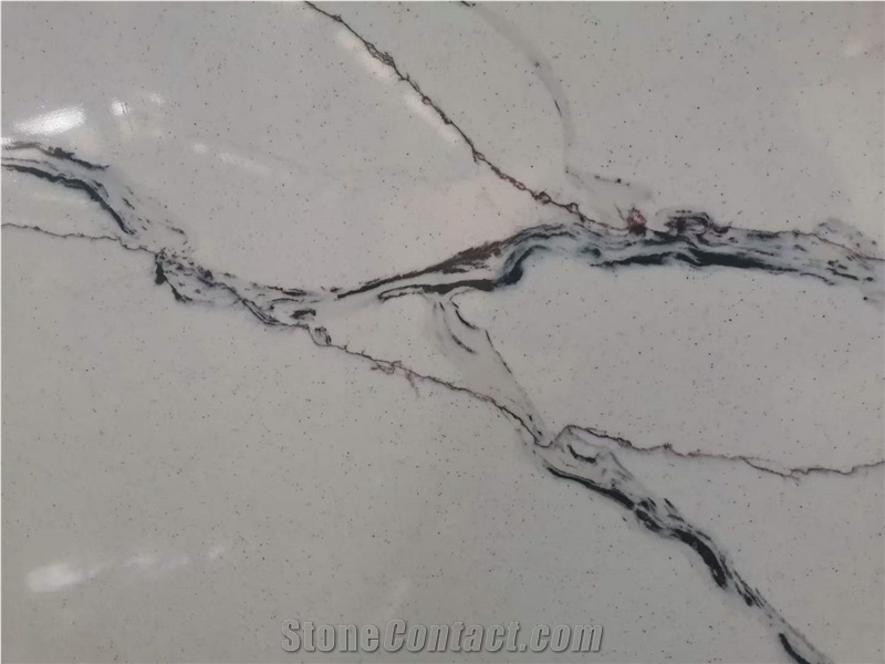 Cuarzo Artificial Calacatta White Quartz With Stable Supply