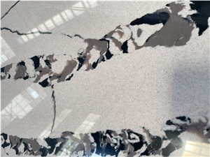 Cuarzo Calacatta White Quartz Slabs With Black Veins