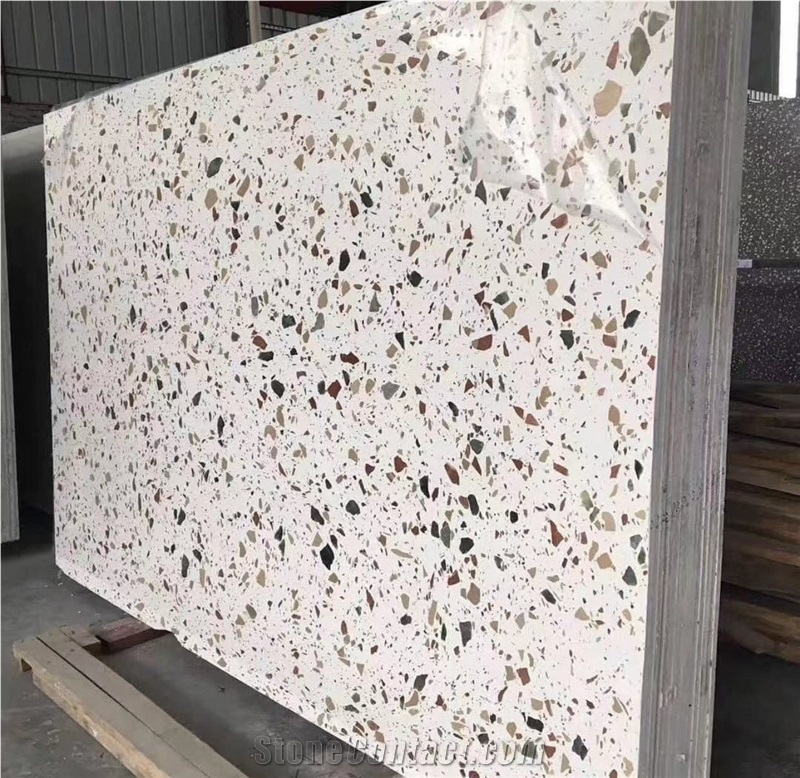 Inorganic Cement Colorful Terrazzo Slabs And Flooring Tiles 