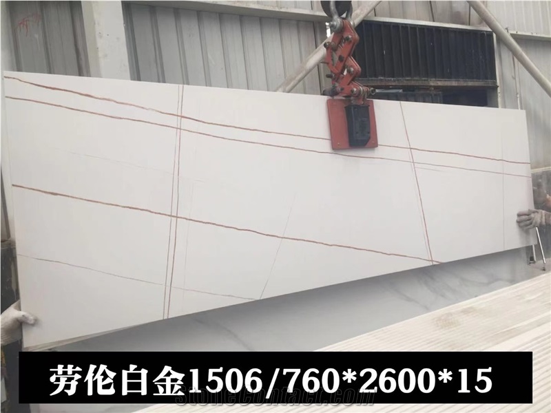 White Calacatta Carrara Laurent White Sintered Stone Slabs
