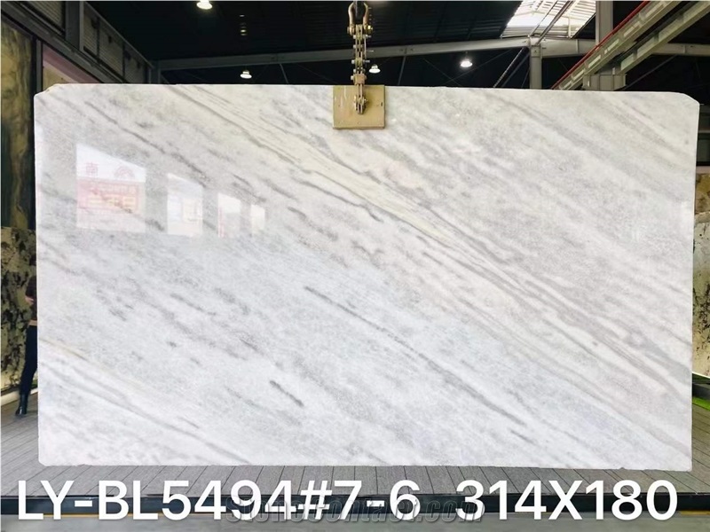 Blue Sky White Jade Marble Slabs Book Match Wall Panels