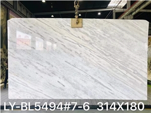 Blue Sky White Jade Marble Slabs Book Match Wall Panels
