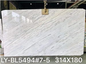 Blue Sky White Jade Marble Slabs Book Match Wall Panels