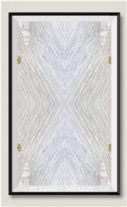Blue Sky White Jade Marble Slabs Book Match Wall Panels