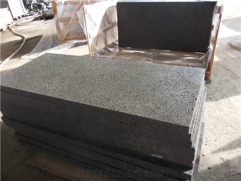Chinese Grey Basalt Lava Stone Tiles For Outdoor Paving