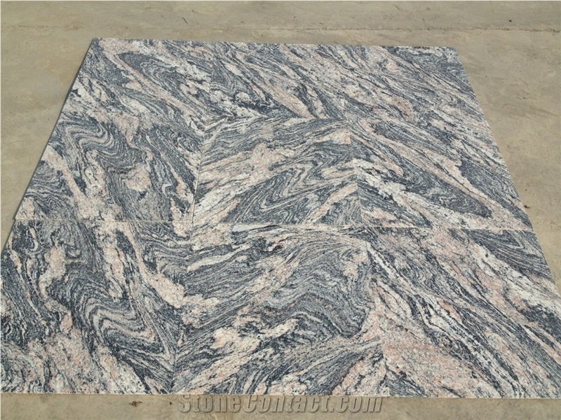 Chinese Red Santiago Multicolor Red Granite Slabs And Tiles