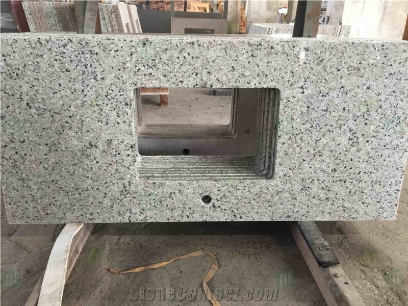 Custom Design Prefab Bala White Granite Kitchen Countertop