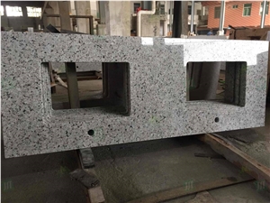 Custom Design Prefab Bala White Granite Kitchen Countertop