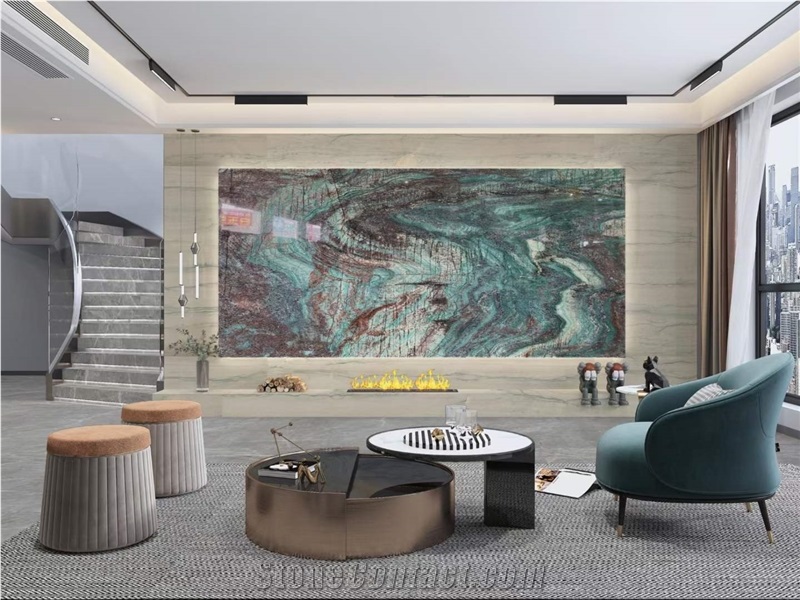 Dark Green Emerald Verde Marble Wall Panels For Luxury Decor