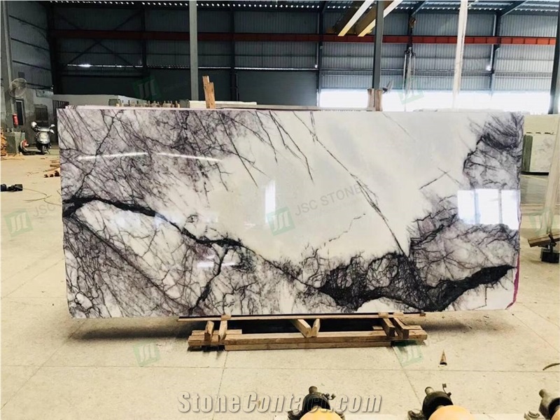 Milas New York Lilac White Marble Polished Slabs And Tiles 