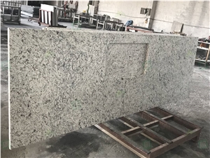 USA Prefabricated White Rose Granite Kitchen Countertops