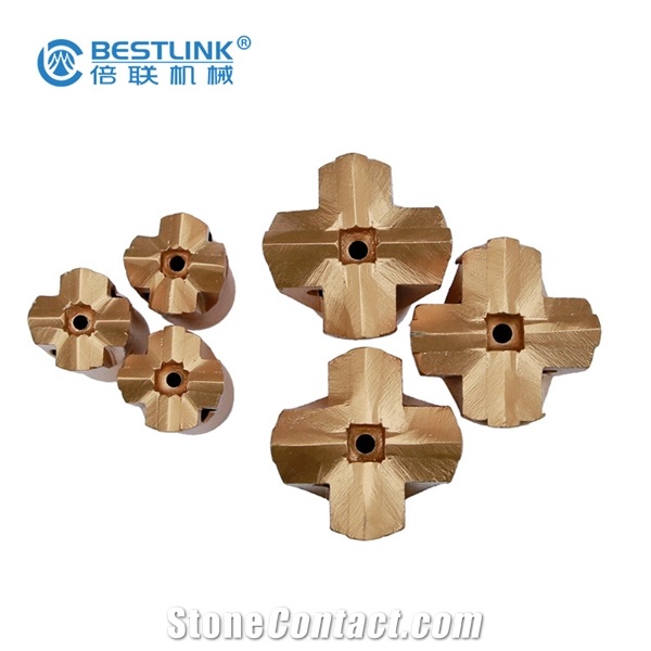 Hard Stone Rock Drilling Taper Cross Bit With Size 30Mm-45Mm