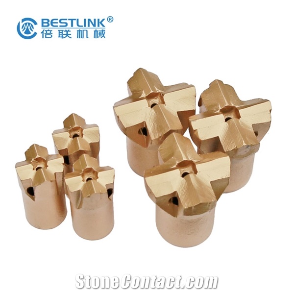 Hard Stone Rock Drilling Taper Cross Bit With Size 30Mm-45Mm