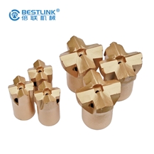 Hard Stone Rock Drilling Taper Cross Bit With Size 30Mm-45Mm