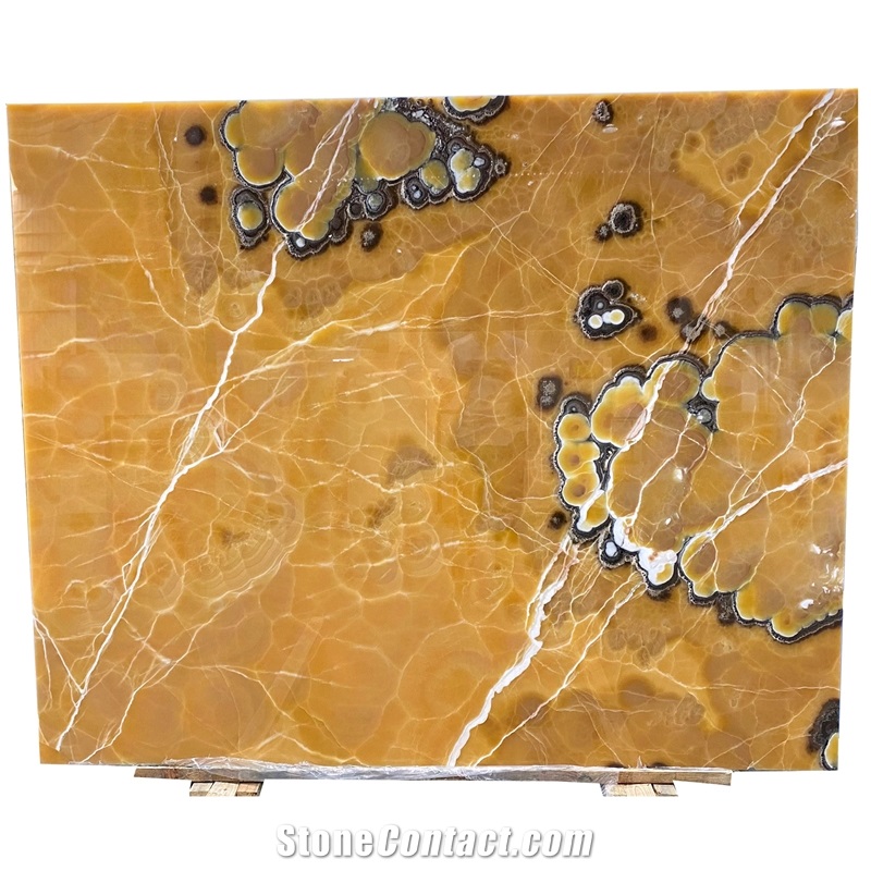 Mexico High Quality Polished Orange Color Onyx Slab