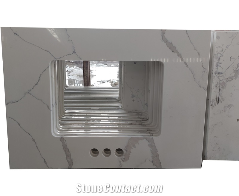 Artificial White Quartz Countertops  White Quartz Vanitytops