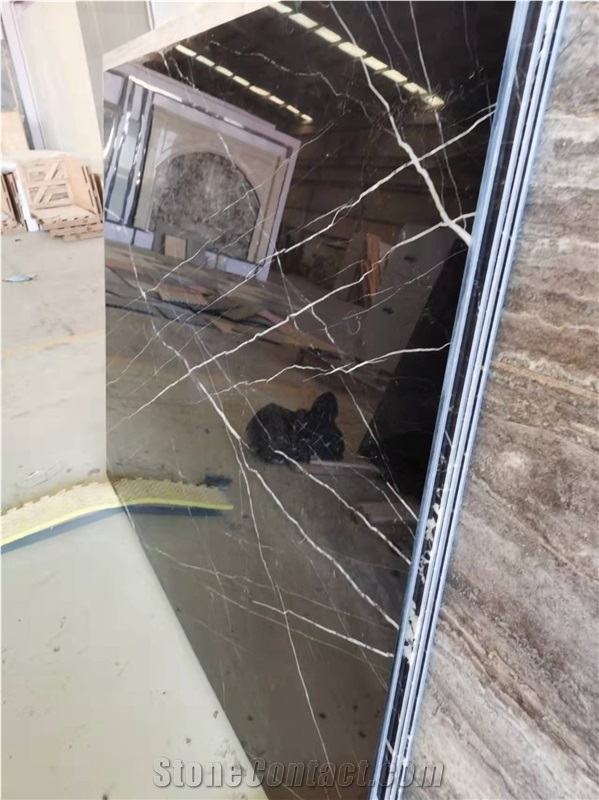 Nero Maquina Marble Thin Panels Translucent Backlit Stone