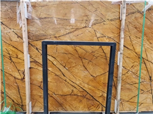 Natural Stone Rainforest Brown Marble Slabs 