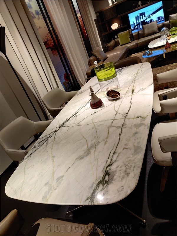 Green Calacatta Marble/ White Marble With Green Veins