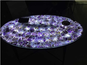 Amethyst Purple Gemstone Translucent Wall Panel