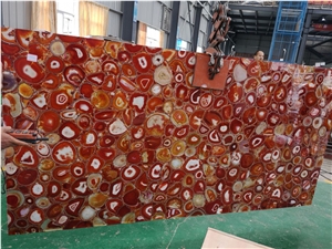 Red Blue Green Purple Black White Yellow Agate Stone Slab